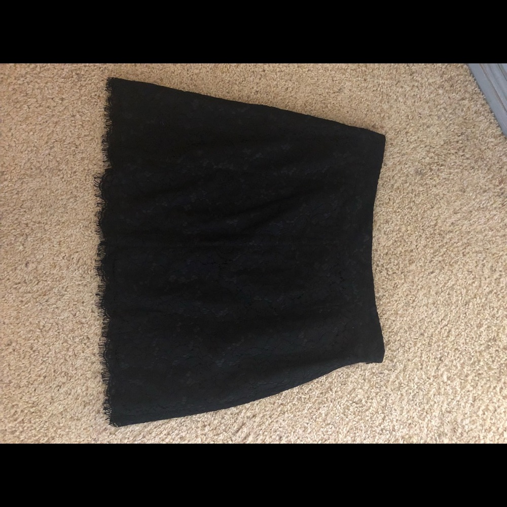 Black Lace Work Skirt 10